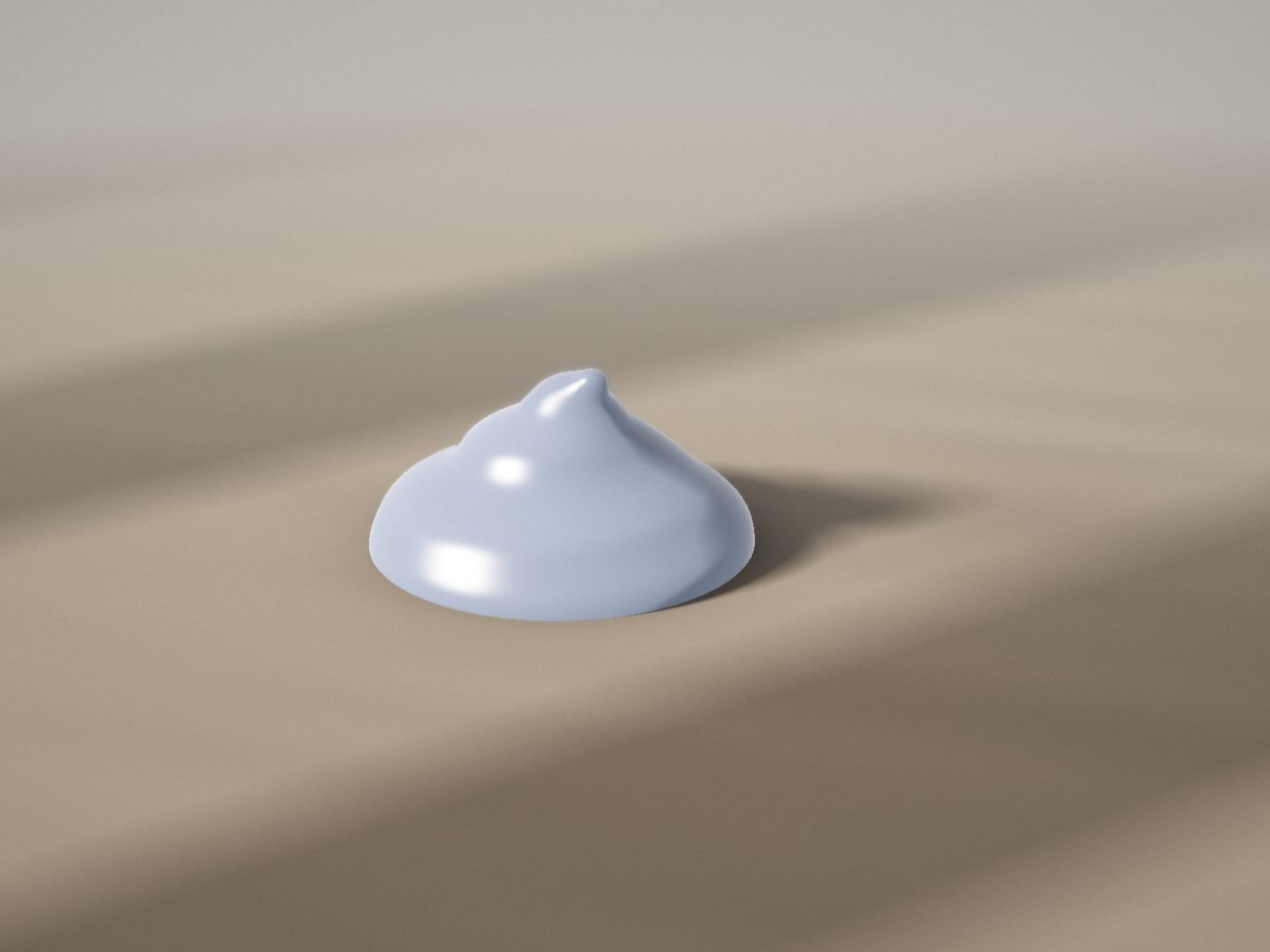 A dollop of pale blue Nº 29 cream on travertine